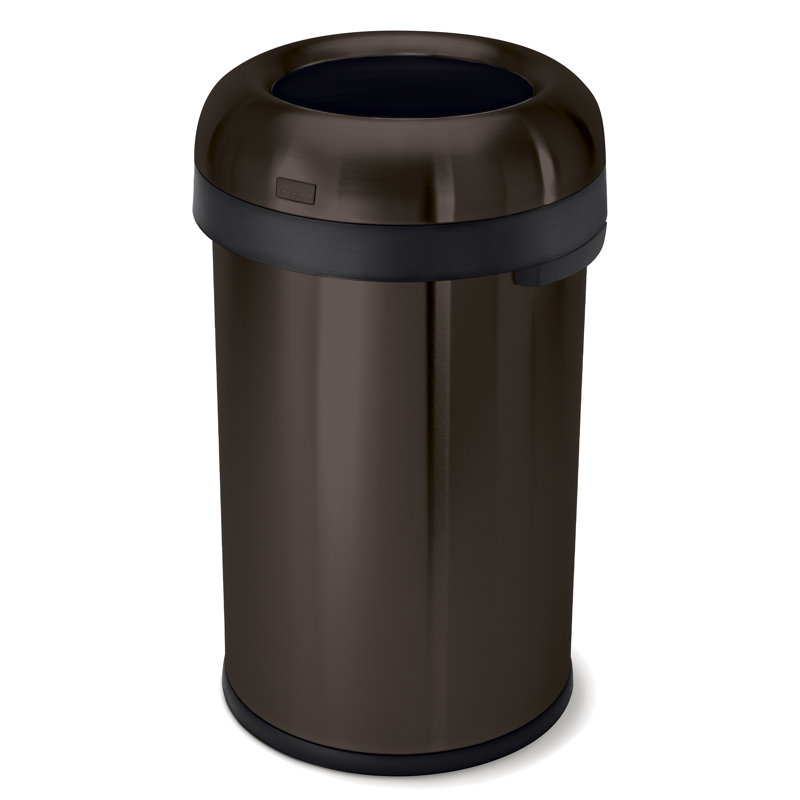 simplehuman Steel Open Top 21.13 Gallon Trash Can & Reviews